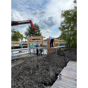 Guard-railing post | made of  48 mm tube | Corner railing post with 90 angle | galvanized